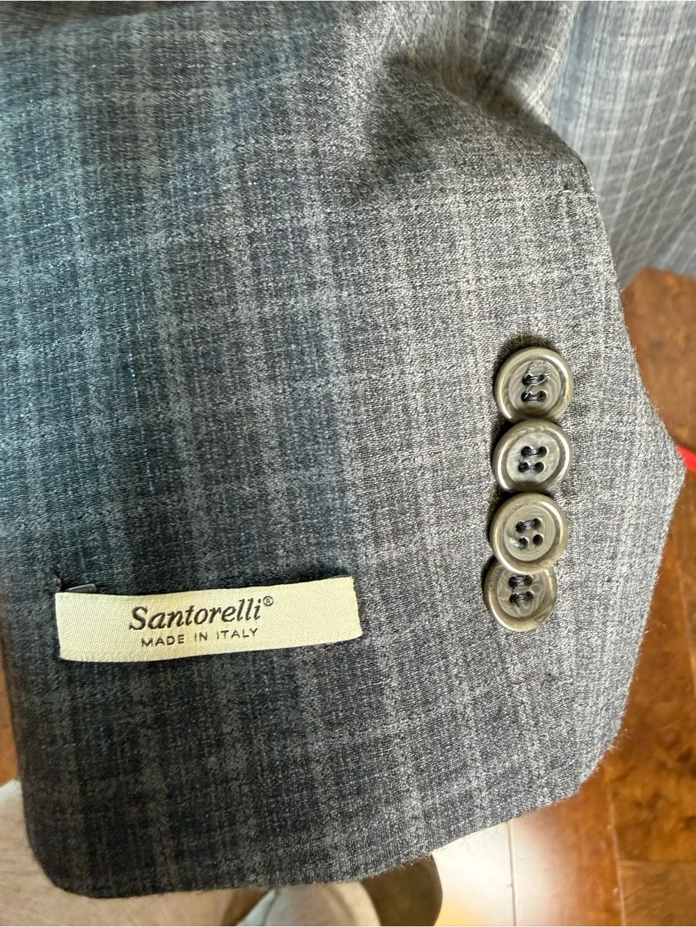 NWT Santorelli Gray Two-Button Sport Coat…48R
